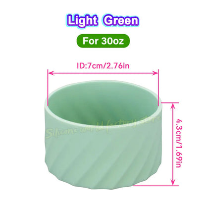 SW 40oz/30oz Silicone Cup Bottom Cover for Stanley Adventure Quencher Tumbler for IceFlow Flip Straw Water Bottle Sleeve 7.5/7CM