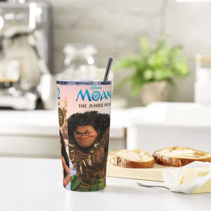 Moana and Pua Cartoon Movie Insulated Tumbler with Straws Stainless Steel Coffee Mugs Double Wall Car Bottle Cups 20oz