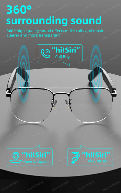 New UV400 Smart Glasses Men Women Listen Music Game Voice Assistant Wireless 5.4 Call Waterproof Anti-blue light SmartSunglasses