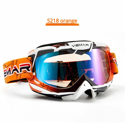 VEMAR Detachable Motorcycle Helmet Goggles Cycling Glasses Man Windproof Dust-proof Motocross Face Mask Goggles Glasses Block UV