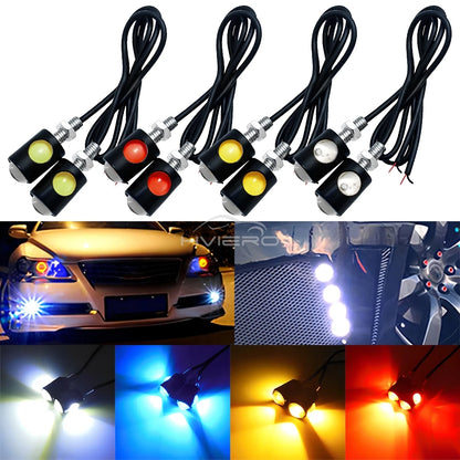 1/2/4/10pc Car Motorcycle Eagle Eye Led Daytime Running Light Super Bright Turn Signal License Plate Tail Reverse Clearance Lamp