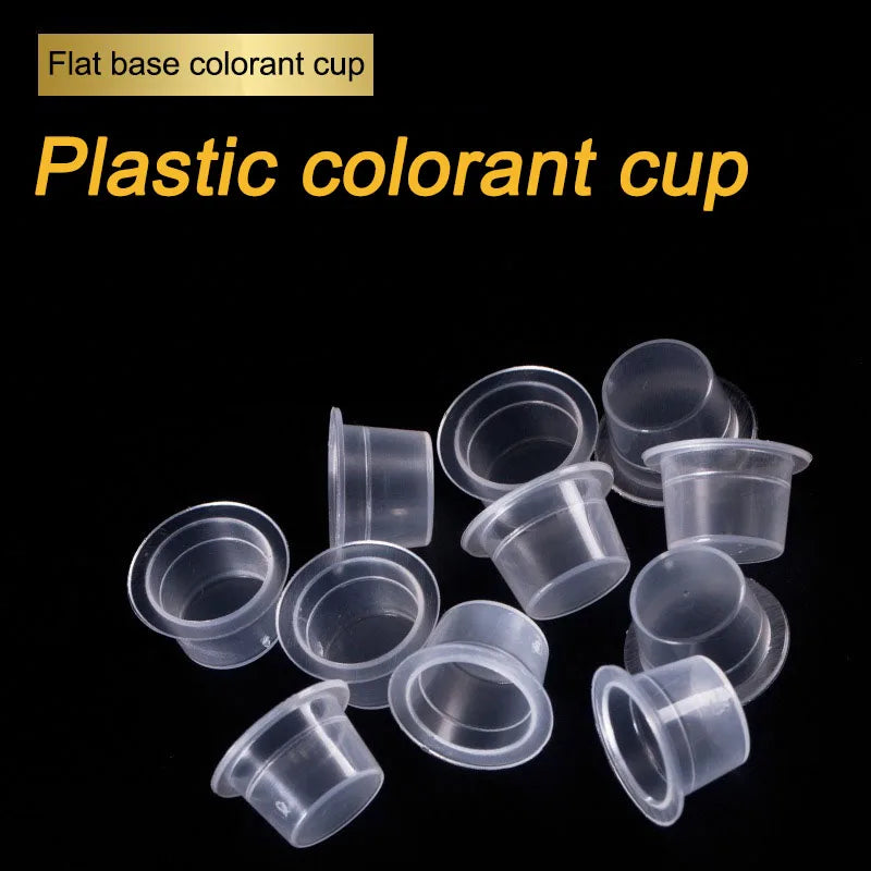 100pc S/M/L Plastic Microblading Disposable Tattoo Ink Cups Permanent Pigment Clear Container Cap Tattoo Accessory WSPJ04