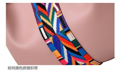 Fashionable Women's Shoulder Bag Hot Sale Of The Season New Style Mother-Child Multi-piece Set Colorful Ribbon Ladies Handbag Si