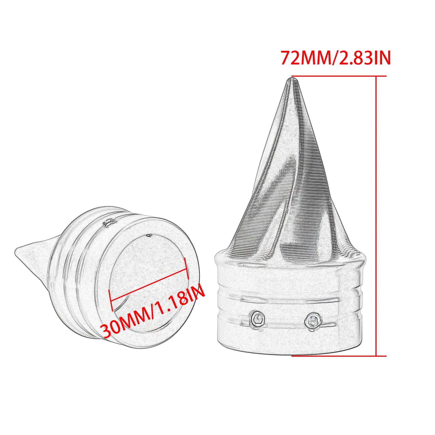 Motorcycle Front Twisted Axle Nut Covers Spike Axle Caps Fit For Harley Touring Sportster Dyna Street Glide Road King Road Glide
