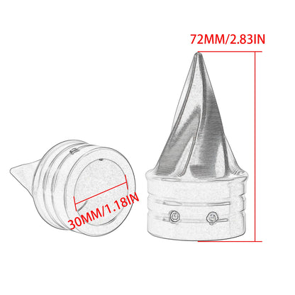 Motorcycle Front Twisted Axle Nut Covers Spike Axle Caps Fit For Harley Touring Sportster Dyna Street Glide Road King Road Glide