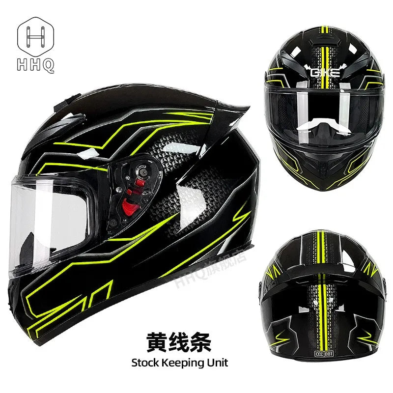 New Bluetooth motorcycle helmet for men and women, full coverage, anti-fog, full face motorcycle helmet