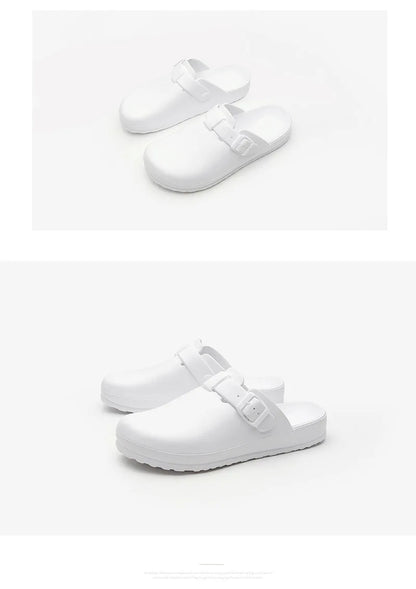 SmilePoP New Women Garden Slippers Kitchen Nonslip Men Slippers Outdoor Waterproof Women Sandals Easy Clean Light Home Shoes