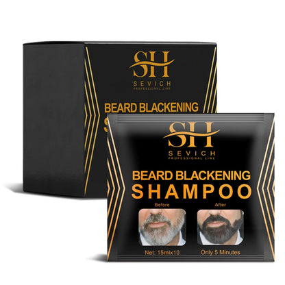 5PCS Natural Beard Hair Dye Shampoo Portable 5 Minute Instant Blackening Color Tint Cream Moustache Shampoo For Men Dropshipping