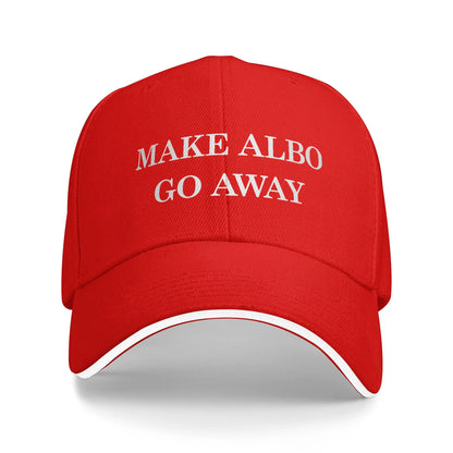Make Albo Go Away MAGA Sandwich Baseball Cap Hip Hop Australia Saying Unisex Style Adjustable Headwear Travel Gift Hats