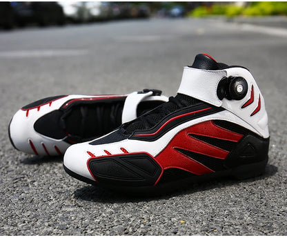 PU Leather Motorcycle Riding Boots for Men And Women Breathable Four-Season Motocross Motorbike Boots