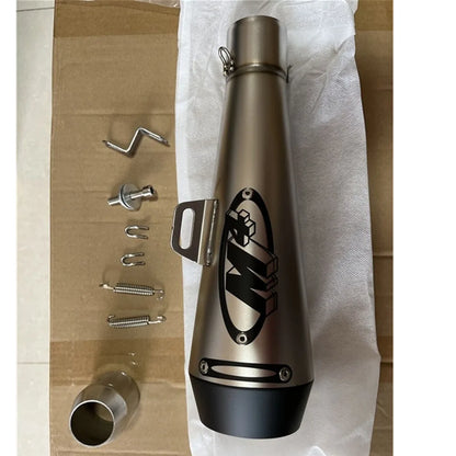 51MM Motorcycle Exhaust Pipe Escape GP Moto Pot Muffler Slip on For Scooter Motocross Dirt Bike Moto 300cc 600cc 1000cc