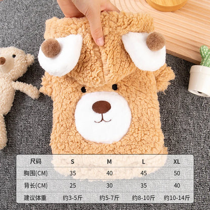 Thickened Fluffy Cotton Coat For Kittens Autumn Winter Clothes British Short Hair Doll Puppy Anti Shedding Warm Cat Jacket