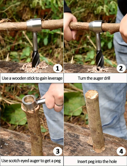 Sports Jungle Crafts Camping Bushcraft Accessories Auger Wrench Outdoor Survival Hand Drill Survival Gear Tool