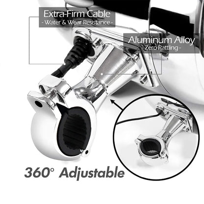 300W Amplifer 4 Inches Waterproof Motorcycle Stereo Bluetooth Radio Speakers High-End ATV UTV Audio Play System with USB AUX MP3