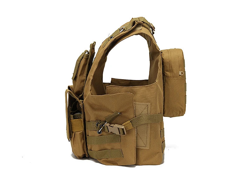 Nylon Tactical Vest Body Armor Hunting Carrier Accessories Men Combat MOLLE Camo Military Vest Outdoor CS Hunting