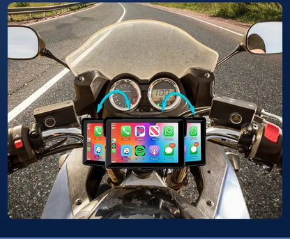 Jansite 5/7 inch Portable Carplay Motorcycle DVR GPS Navigation IPX7 Waterproof LCD Display For Wireless CarPlay Android Auto