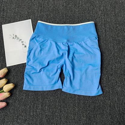 Peach Buttock Yoga Suit Women Gym Seamless Suspender Gathering Bra High Waist Hip Lifting Belly Tightening Shorts Fitness Set
