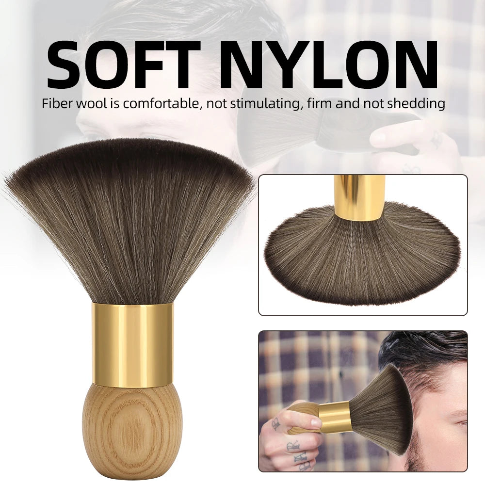 Professional Barber Duster Neck Face Brushes Hair Clean Soft Black Hairbrush Salon Cutting Hairdressing Styling Make Tools