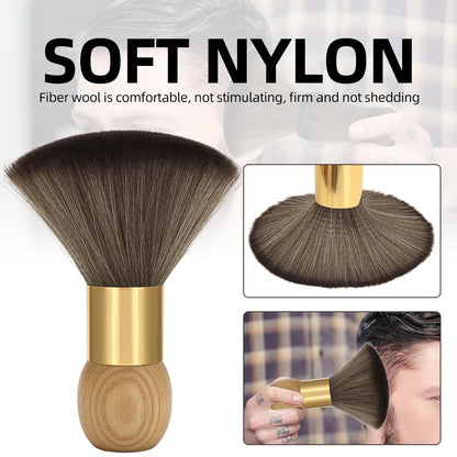 Professional Barber Duster Neck Face Brushes Hair Clean Soft Black Hairbrush Salon Cutting Hairdressing Styling Make Tools