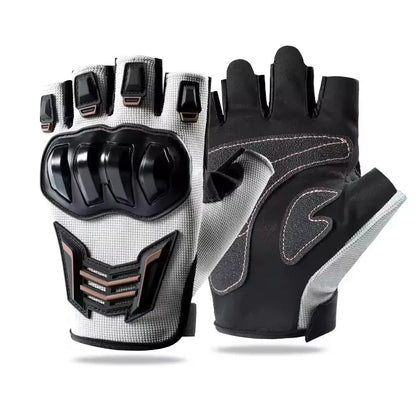 Breathable Motorcycle Gloves Half Finger Wear-Resistant Anti-Slip Racing for Outdoor Cycling Electric Bike Anti-Fall Protection