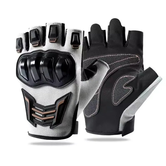 Breathable Motorcycle Gloves Half Finger Wear-Resistant Anti-Slip Racing for Outdoor Cycling Electric Bike Anti-Fall Protection
