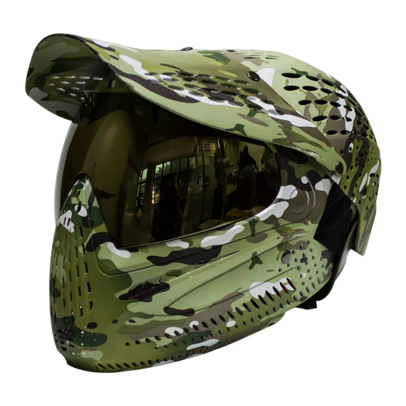 Lotus Camo Color Great III Paintball Mask Full Coverage Protector Helmet