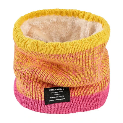 Winter Scarf for Men Fleece Ring Bandana Knitted Warm Solid Scarf Women Neck Warmer Thick Cashmere Hot Handkerchief Ski Mask