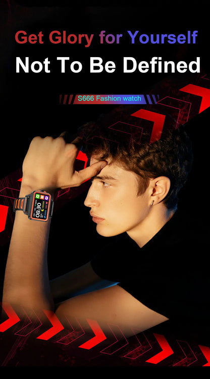 S666 Fashion Smart Watch Men Women Bluetooth Call 1.57" HD Screen Sports Smartwatch Fitness Tracker Outdoor Waterproof