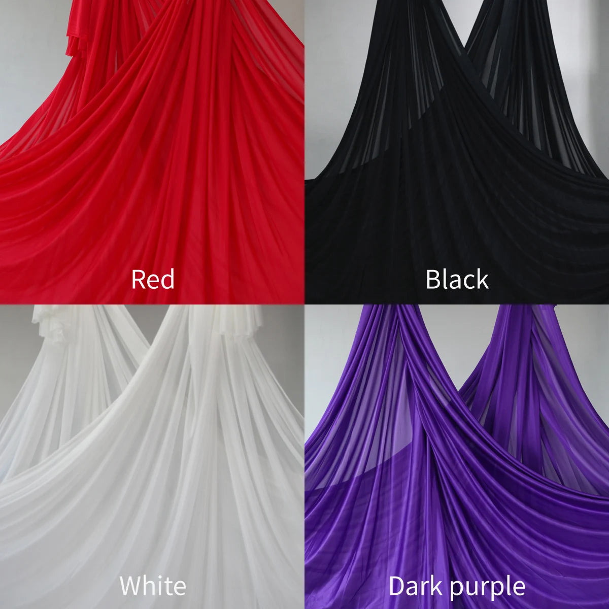 12m Aerial Silks Flying Trapeze Aerial Silk Yoga Hammock Swing GYM Home Outdoor Fitness Anti-Gravity Body Building Pilates Belt