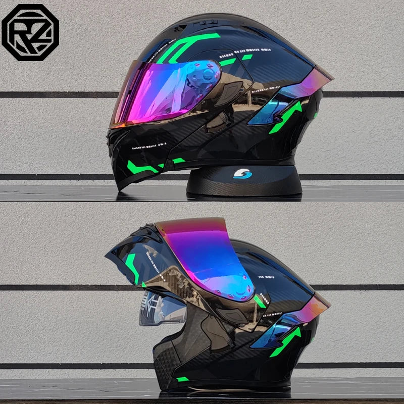 Flip Up Motorcycle Helmet Double lens full face helmet High quality DOT approved Moto cascos motociclistas capacete