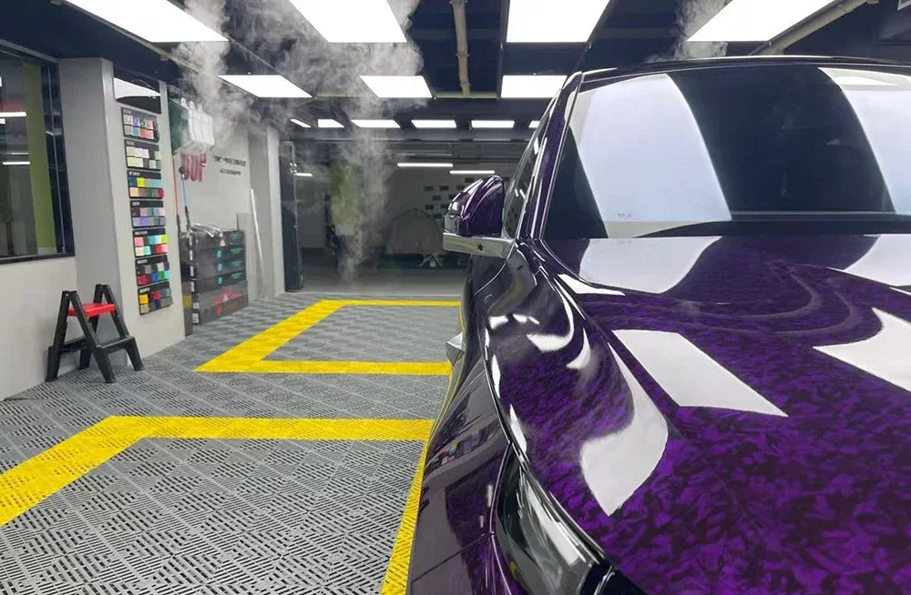 High Glossy Black Silver Red Forged Carbon Fiber Car Sticker on the Hood Adhesive Vinyl for Car Stickers Motorcycle Decal