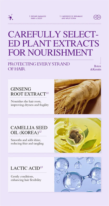 Keratin Hair Mask 5 Seconds Repair Damaged Frizzy Hair Soft Smooth Shiny Nutrition Deep Moisturize Nourishing Hair Care