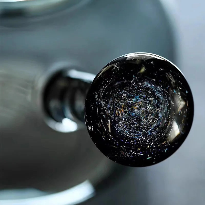 Exquisite 750ml Starry Sky Pattern Side Handle Glass Teapot With Hole Filter Brewing Green Tea Pot Kungfu Tea Set