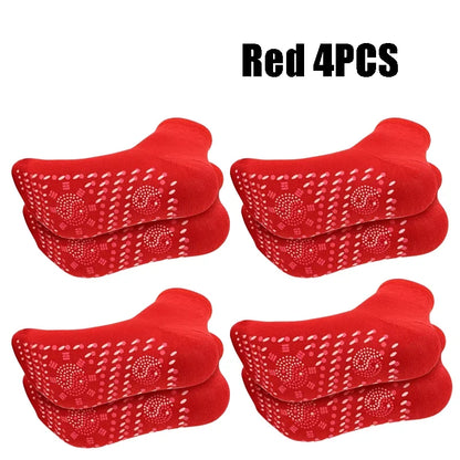 1/5pairs Tourmaline Heating Socks Winter Warm Thermal Health Care Socks Slimming Health Short Sock Magnetic Therapy Sock