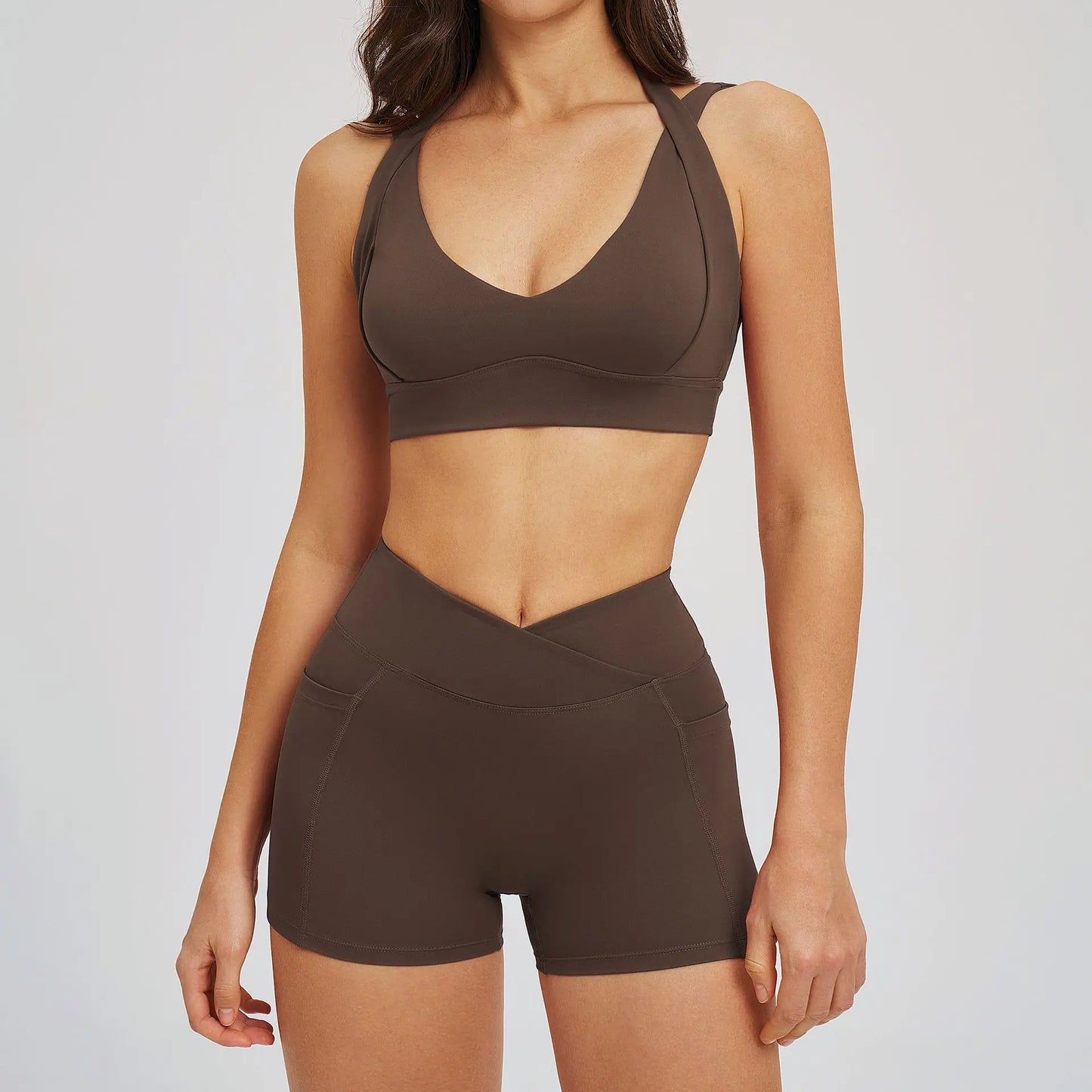 2 Pieces Yoga Suit for Women Clothes Sports Bra Shorts Sports Set Gym Running Training Sexy High Waist Butt Lift Sports Yoga Set
