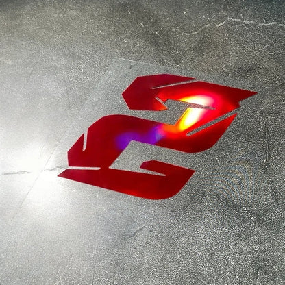 1PC Red Laser Motorcycle Stickers Arabic Numeral Waterproof for Motorbike Helmet Fuel Tank Mudguard Scooter Bodies Vinyl Decals