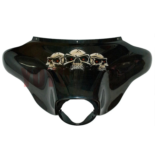 Motorcycle Outer Fairing Decals Red Eyes Skulls Decal Sticker For Electra Glide Street Glide Ultra Classic & Trike models 96-13