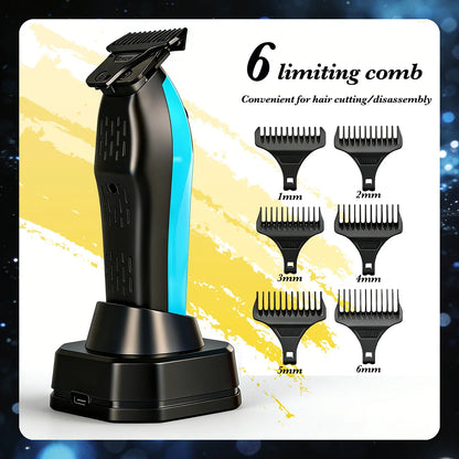Professional BRDCLIP Barber Cordless Hair Clipper Kit DLC Ceramic Moving Blade Trimmer 75000RPM Grooming Tool Brushless Motor