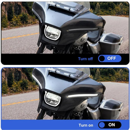 Turn Signal Batwing Fairing Light Fit For Harley CVO Street Glide 2023-2024