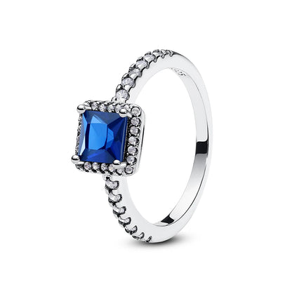 Original 925 Sterling Silver Ring Love Heart Pave CZ Crystal Stackable Rings For Women Wedding Engagement Birthday Gift Jewelry