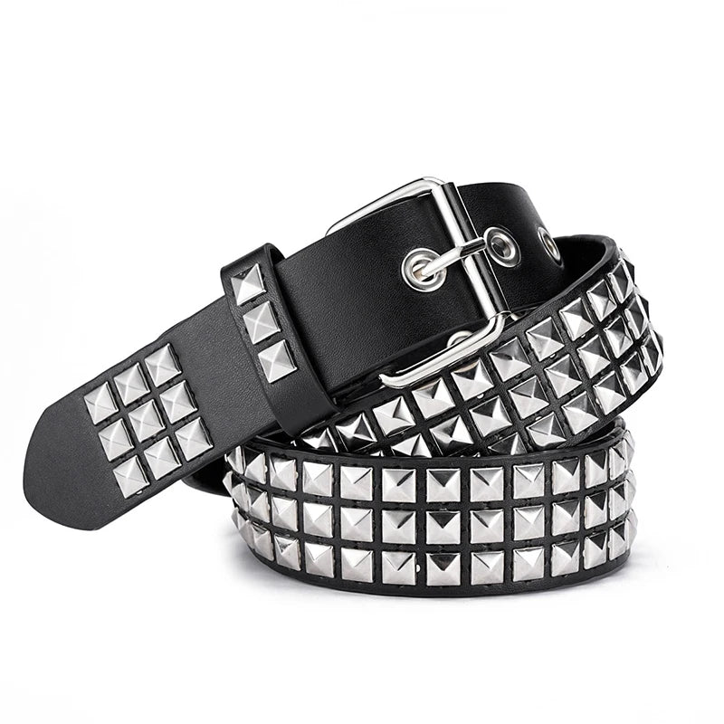 New Fashion New Bronze Bullet Belt Metal Belt Men And Women Punk Hardware Jeans Belt Y2K Belt Designer Belt Women's Belt