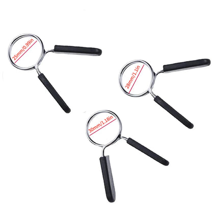 2pcs/lot 25/28/30mm Barbell Clamp Spring Collar Clip Gym Dumbbell Lock Standard Weight Lifting Kit Fitness Body Building Workout
