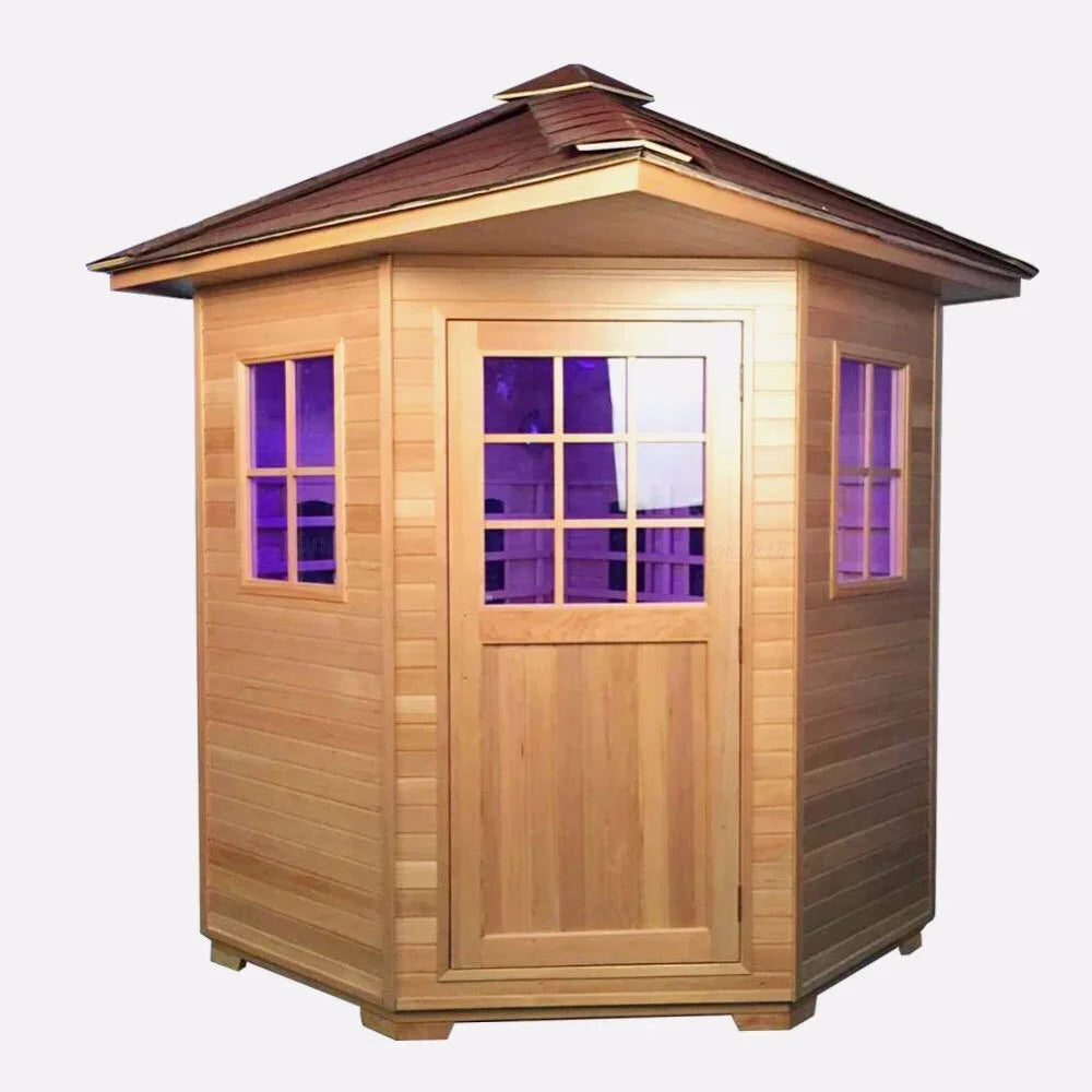Home Outdoor Sauna Room Sweat Steaming Steam Sweating Wet Steaming  Far Infrared Courtyard Outdoor Sweat Steaming Room