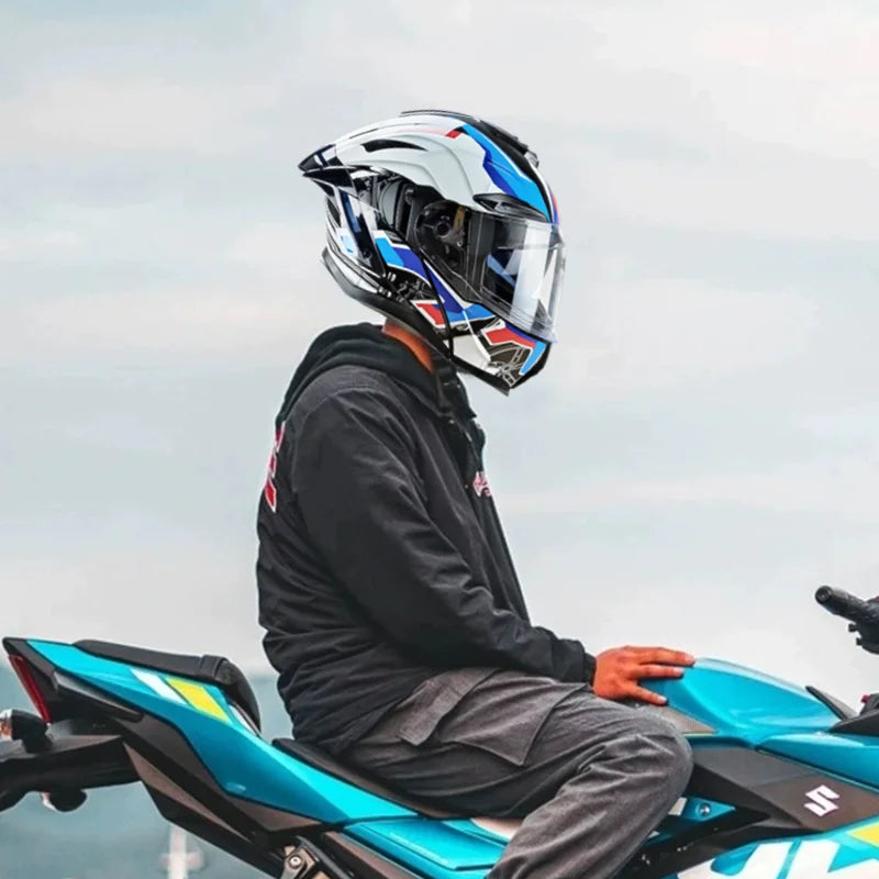 Flip up Motorcycle Helmet Full face Dual lens off-road Racing helmet Men Cascos para moto Motorbike Helmet DOT Approved For BMW