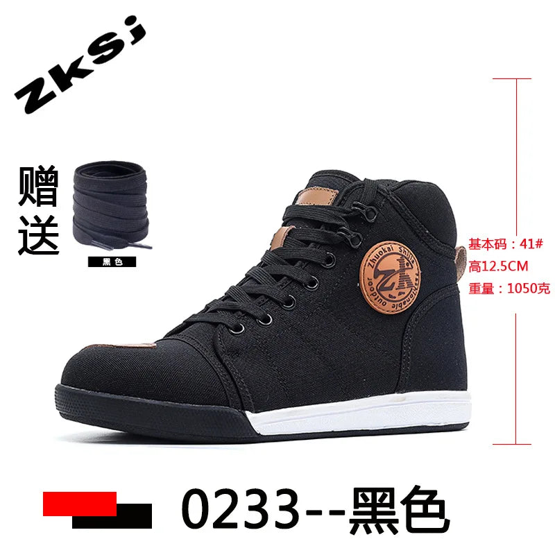 Motorcycle Shoes Men Riding Boots Casual Flat Shoes Anti-collision Toe Heel Protection Outdoor Cycling Motobike Sports Sneakers