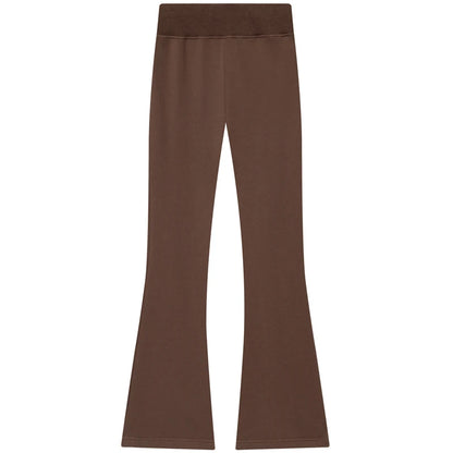 HXAO Fleece Flared Trousers Women's Pants Black Brown Grey Pants For Woman Chic High-Waisted Flared Trousers Casual Sports Pants