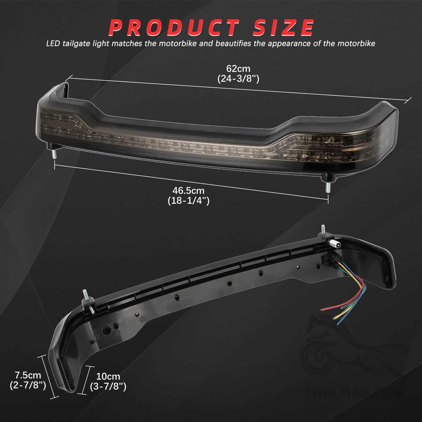 Motorcycle Tour-Pak King Rear LED Light Tour Pack Brake Turn Signals Tail Lamp For Harley Touring Road Electra Glide Ultra 2014
