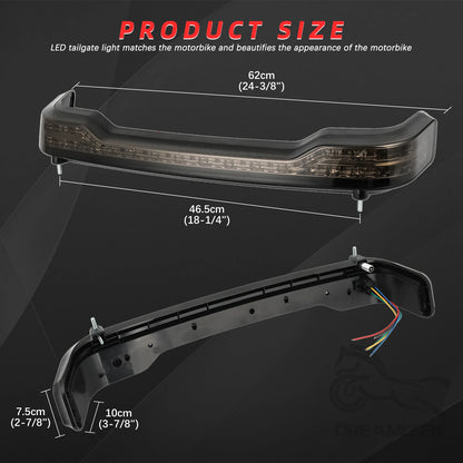 Motorcycle Tour-Pak King Rear LED Light Tour Pack Brake Turn Signals Tail Lamp For Harley Touring Road Electra Glide Ultra 2014