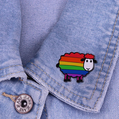 LGBT Gay Pride Rainbow Flag Heart Enamel Pins Fashion Lapel Metal Badges Backpack Brooches Proudly Go Purride Pin Wholesale