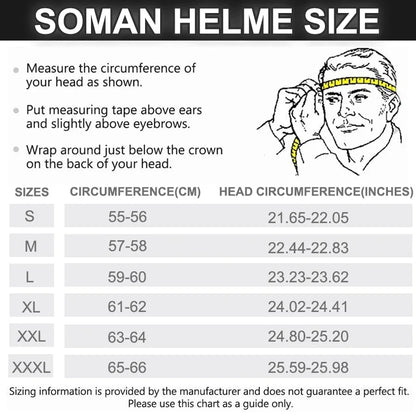 SOMAN Full Face Helmet Dual Lens Flip Up Motorcycle Helmets Casco Accessories Men Women Casque Moto Racing DOT Approved Visor